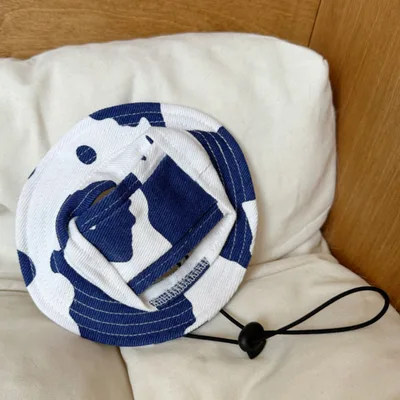Dog Ears Exposed Comfortable Breathable Sun Hat Blue Cow - Shop at LoveMi