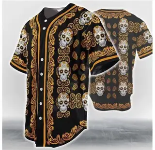 Printed Cardigan Button Short-sleeved T-shirt For Men And Women - B100003