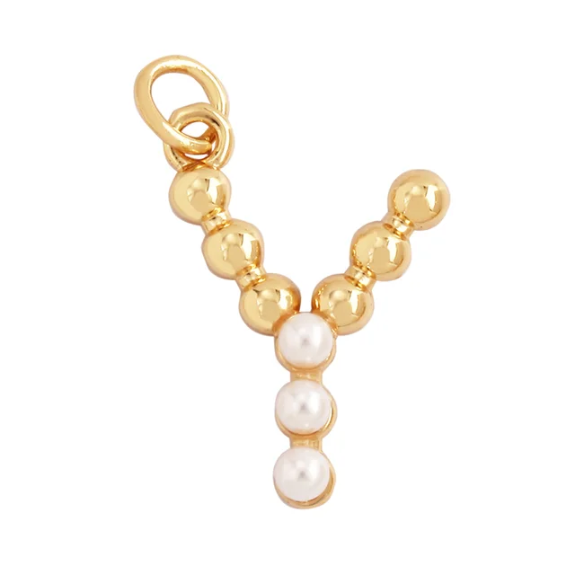 Popular Accessories Pearl Zircon Letter Pendant Letter Y - Shop at LoveMi