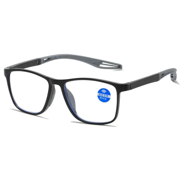 Elderly Reading Eye Protection Non slip Reading Glasses Black Frame And Grey Legs - Shop at LoveMi