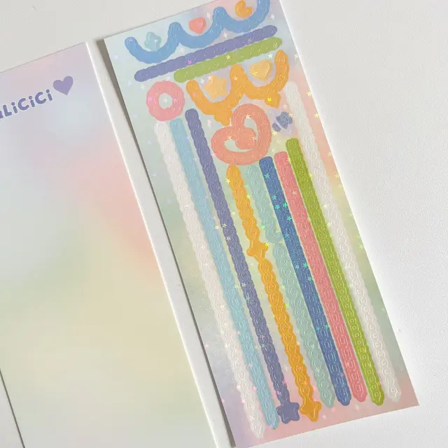 Cat Cherry Blossom Decorative Laser Sticker 03 Chain Sticker - Shop at LoveMi