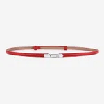 Silver Snap Button Red
