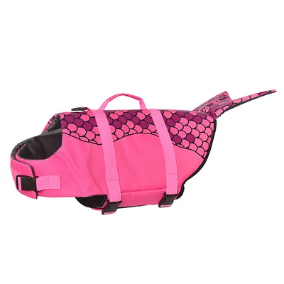 Shark Pet Life Vest Dog Swimming Clothes Pink Mermaid - Shop at LoveMi