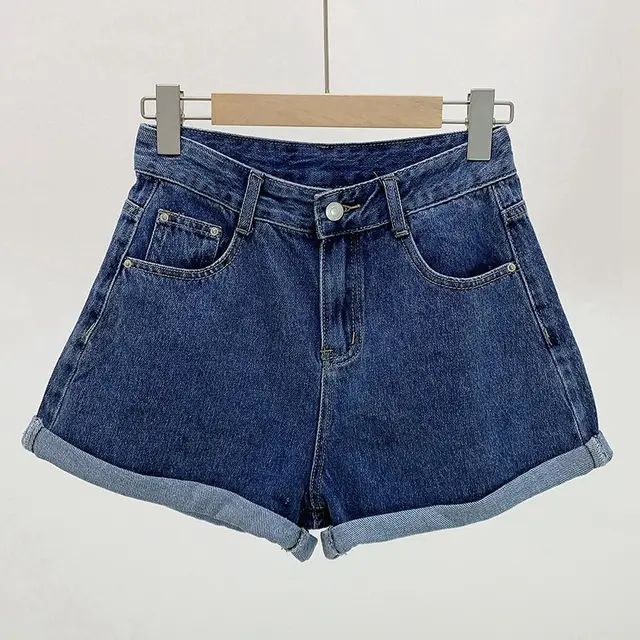 Denim Shorts For Women Summer Dark Blue - Shop at LoveMi