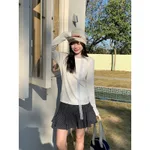Women's Solid Color Simple Casual Versatile Top - White