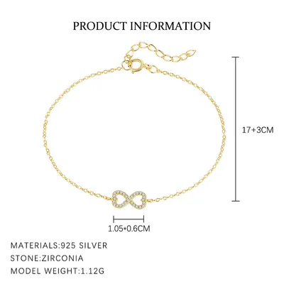 S925 Sterling Silver Geometric Water Drop Bracelet Women's All match Simple L882 Golden - Shop at LoveMi