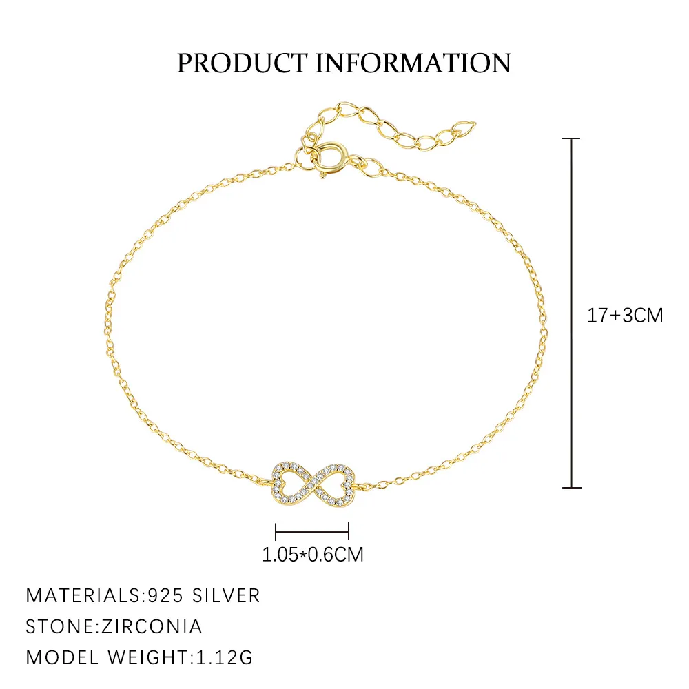 S925 Sterling Silver Geometric Water Drop Bracelet Women's All-match Simple - L882 Golden - View 1