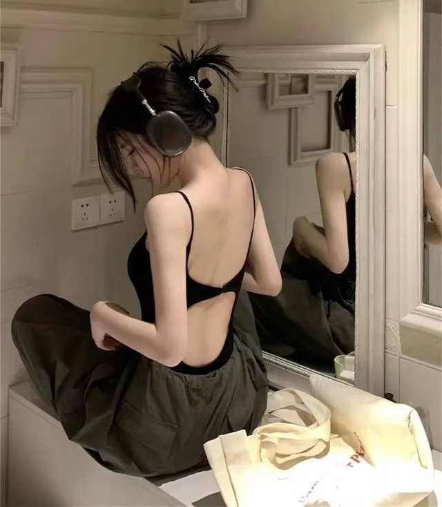 Summer New Padded Strap Vest Women's Inner Wear Black - Shop at LoveMi