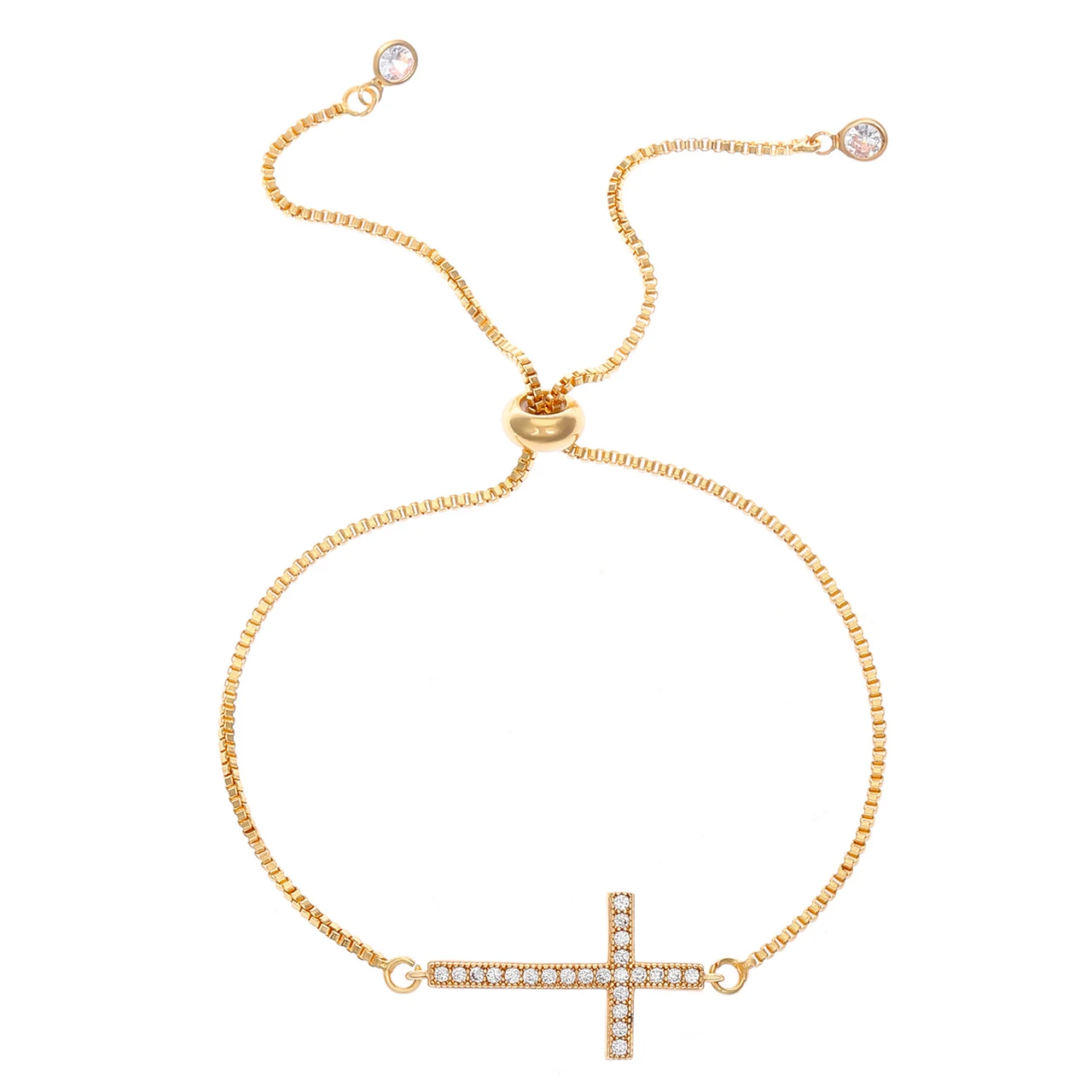 Women's Diamond Pull-out Cross Bracelet - Kc Gold 4951