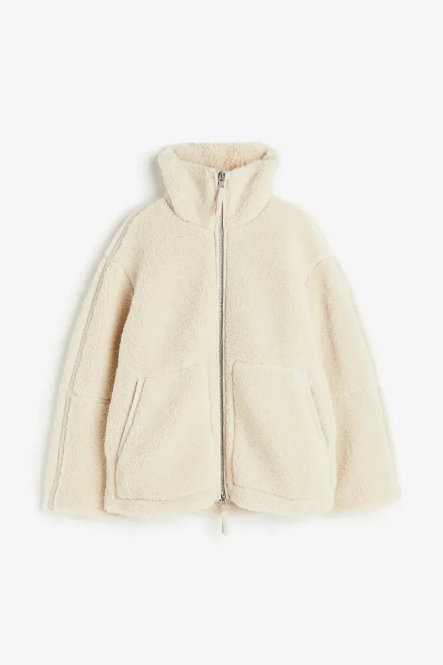 Fashion Loose Anti cashmere Personality Casual Zip Coat Beige - Shop at LoveMi