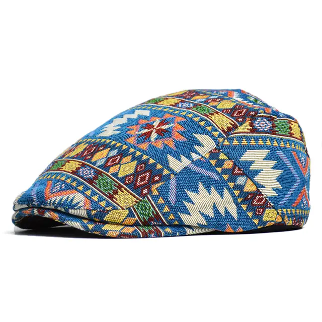 Hat British Retro Beret Ethnic Style Personality Blue - Shop at LoveMi