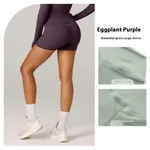 High Waist Shaping Running Sports Cycling Pants - Xl-Eggplant