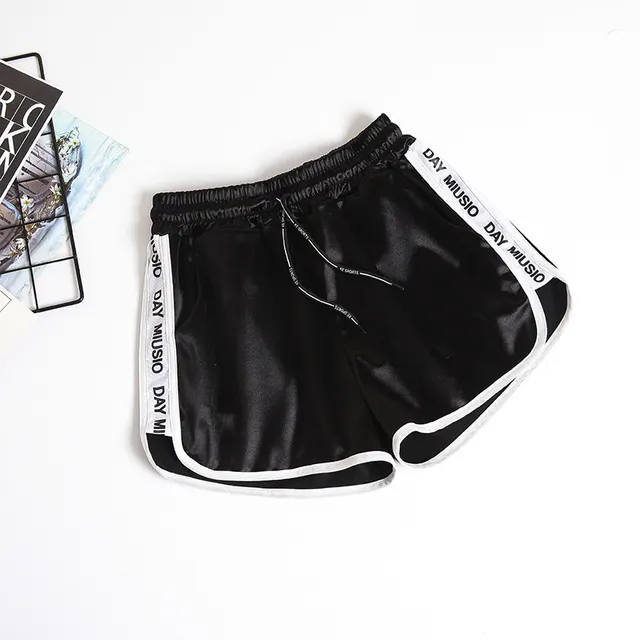 Loose Slimming Plump Girls Plus Size Elastic Waist Leisure Pajamas Wide Leg Hot Pants Outer Wear Black - Shop at LoveMi