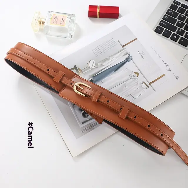 Suit Jacket Fashion Wide Waist Seal Belt Camel - Shop at LoveMi