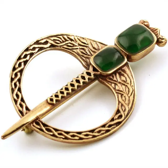 Six pointed Star Oil Dripping Alloy Viking Brooch Artistic Retro Fashion Green Dripping Oil - Shop at LoveMi