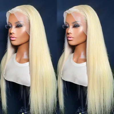 Piano Color Long Straight Wig Front Lace Full head Wig Beige - Shop at LoveMi