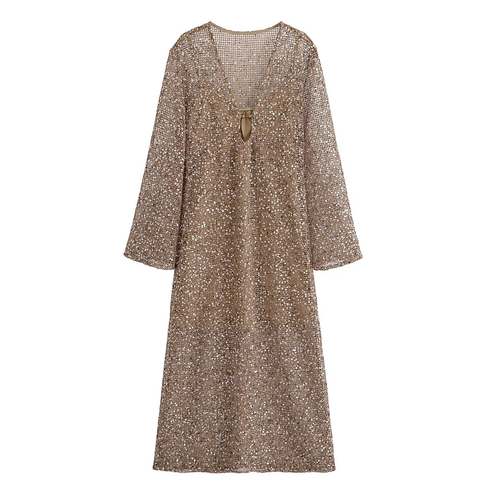 Fashion Personality Female Sequins Decoration Dress - Graph Color - View 1