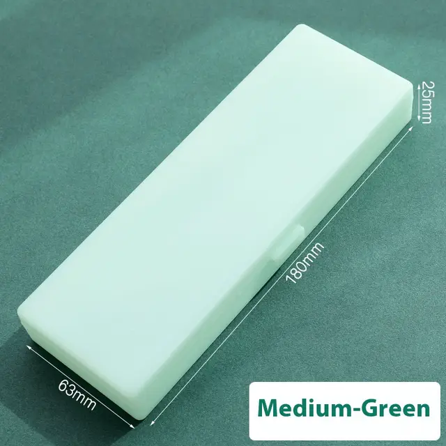 Simple Transparent Frosted Stationery Box Medium Green - Shop at LoveMi