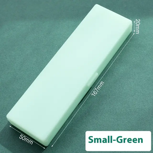 Simple Transparent Frosted Stationery Box Small Green - Shop at LoveMi