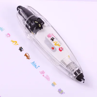 Creative Cartoon Push Correction Tape Stationery Black Cat - Shop at LoveMi