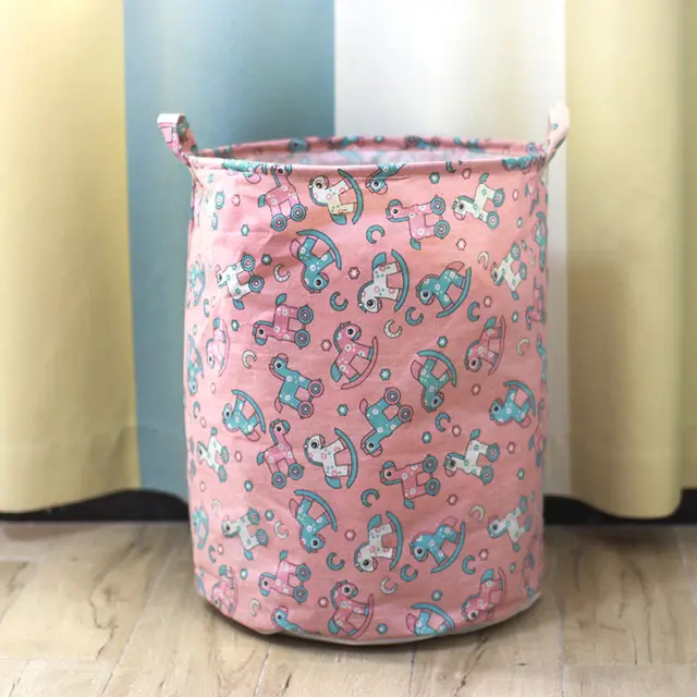 Fabric Dirty Clothes Basket Folding Storage Trojan Horse - Shop at LoveMi