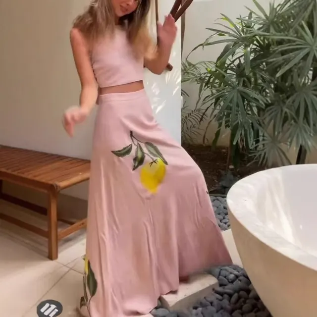 Casual Flower Embroidered Skirt Suit Suit - Shop at LoveMi