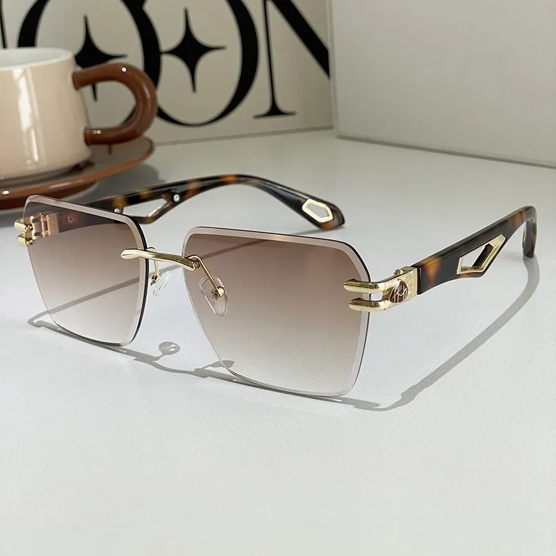 Street Shooting Ins Trendy Trimming Sunglasses - Double Tea Leopard Leg - View 1