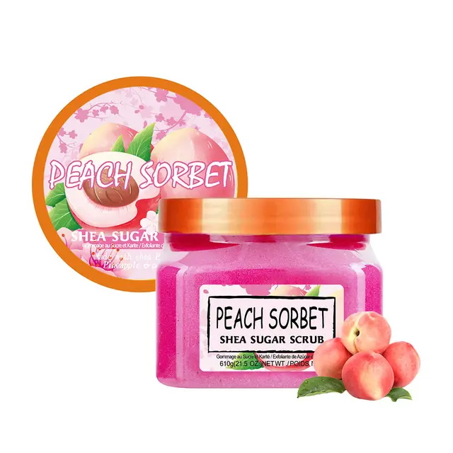 Sucrose Moisturizing And Skin Lightening Exfoliating Facial Scrub Peach Sugar Scrub - Shop at LoveMi