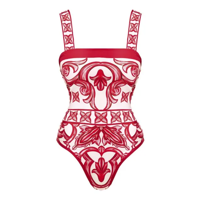 New Ethnic Print One piece Swimsuit Suit Women Swimsuit - Shop at LoveMi