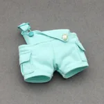 Automobiles Curtain Cloth Pendant Shoulder Pocket Suspender Pants - Light Blue