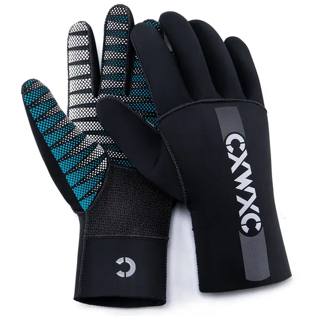 Outdoor Snorkeling Gloves Non slip Wear resistant Winter Swimming Gloves Black And Blue - Shop at LoveMi