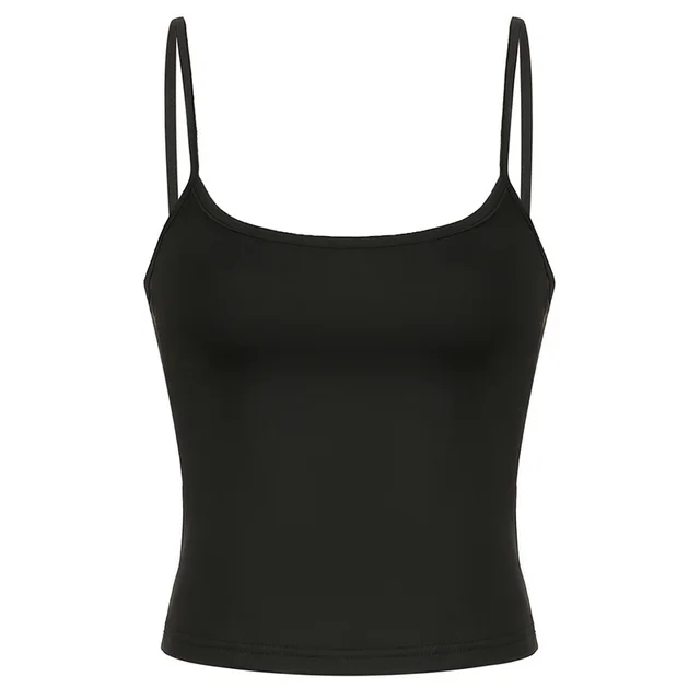 European And American Sexy Solid Color Camisole Women's Slim Fit Backless Sports Outerwear Vest Black - Shop at LoveMi
