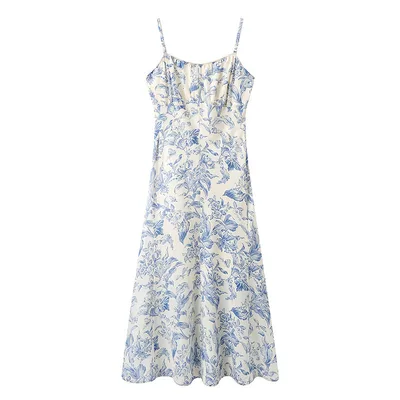 Vacation Floral Slip Dress Cardigan Two piece Set Skirt Single Piece - Shop at LoveMi