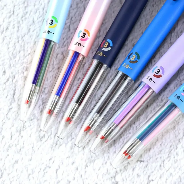 Tizo Three color Press Gel Pen Three Color Pen 6 Pieces - Shop at LoveMi