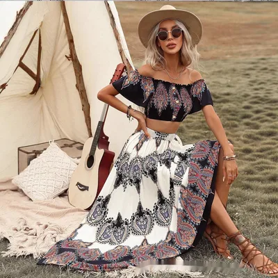 European And American Plus Size Women's Clothes New Fashion Printing Dress Color 320998 M - Shop at LoveMi