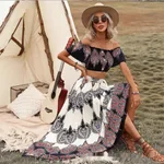 European And American Plus Size Women's Clothes New Fashion Printing Dress - Color 320998-S - View 1