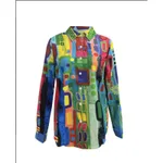 Fashion Casual Shirt Digital Printing Lapel Long Sleeve Shirt - Color6