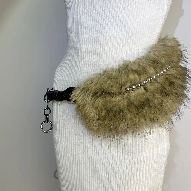 Fur Belt Retro Easy Matching Plush Waist Chain Waist Seal Waist Decorations Style 1 - Shop at LoveMi