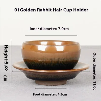 Song Dynasty Tea Dispenser Master Cup Golden Feather Rabbit Hair - Shop at LoveMi