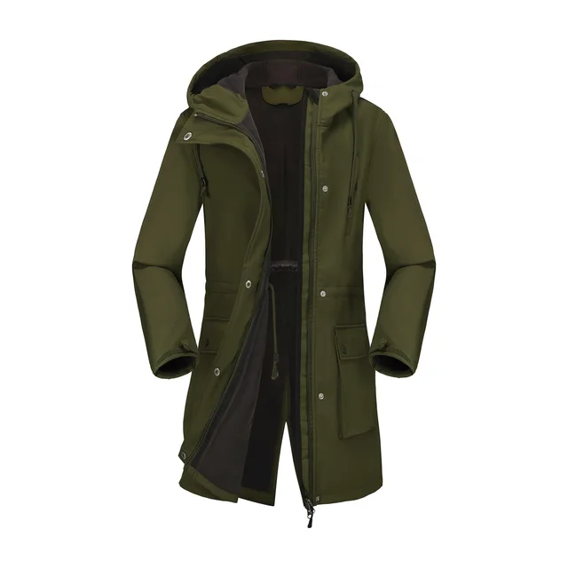 Autumn And Winter Soft Shell Jacket Women's Rain proof Hooded Women's Raincoat Army Green - Shop at LoveMi