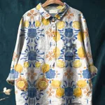 Animal Print Hawaiian Long Sleeved Shirt - Acs13-Xl