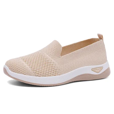Shoes Soft Bottom Comfortable Old Cloth Shoes Shallow Mouth Beige - Shop at LoveMi