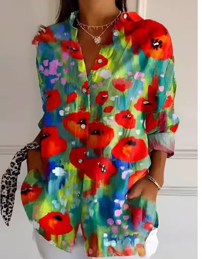 Women's Long Shirt Women's Summer European And American Trendy Long sleeve Cxcs065 3Xl - Shop at LoveMi