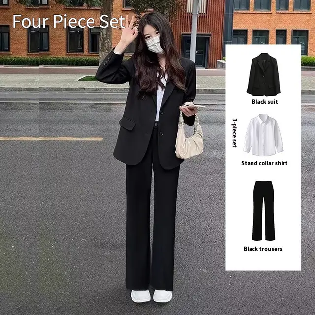 Female College Student Interview Work Clothes Four Piece Set - Shop at LoveMi