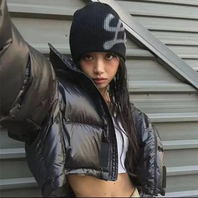 Street Style Letters Pile Heap Cap Beanie Hat Female Autumn And Winter Street Y Black - Shop at LoveMi
