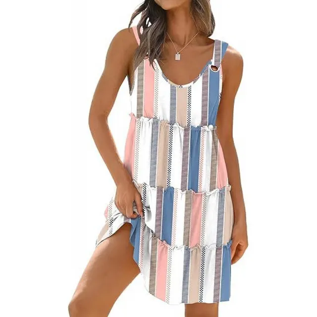 Vacation Swimsuit Smock Bohemian Floral Beach Dress Square Color - Shop at LoveMi