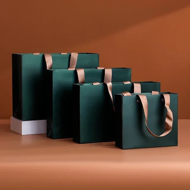 Gift Bag Narcissus Box Bag Mountain River Handbag Dark Green - Shop at LoveMi