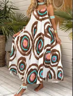 Bohemian Printed Dress-L