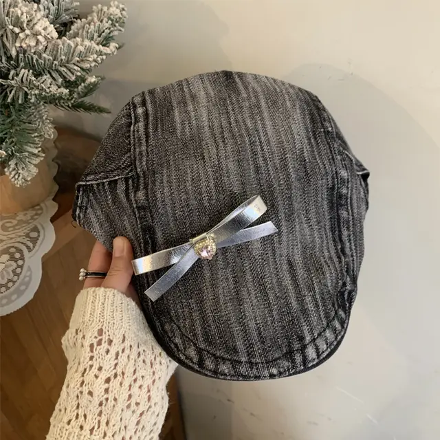 Original Diy Bow Advance Hats Female Summer Black - Shop at LoveMi