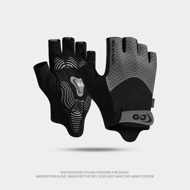 Cycling Gloves Half Finger Outdoor Mountain Bike Shock Absorption Non slip Breathable Xg78 Frost And Fog Gray - Shop at LoveMi